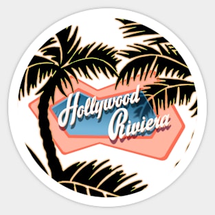 Hollywood Riviera (Circle) Sticker